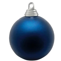 Clearance DecoWoerner Matte, Schwarz Weihnachtskugeln Aus Kunststoff, 8 Cm Ø – 12 Stück blau