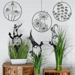 Discount DecoWoerner Metall Zwerg Erdspieß, 50 Cm schwarz