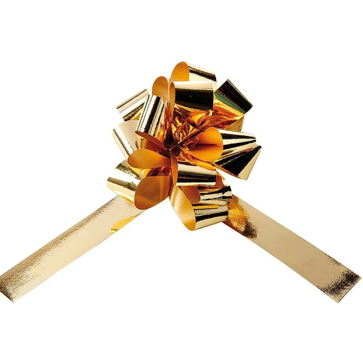 Discount DecoWoerner Metallic-Ziehschleifen, 10 Cm Ø, , 50 Stück gold