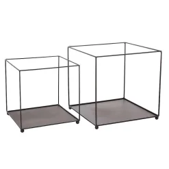 Best DecoWoerner Metallregal Quadratisch 20/30 Cm 2 Stück schwarz