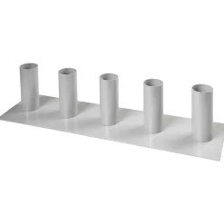 New DecoWoerner Metallständer 5 Aufnahmen, 15 Cm Hoch, Grau, Gerade silber