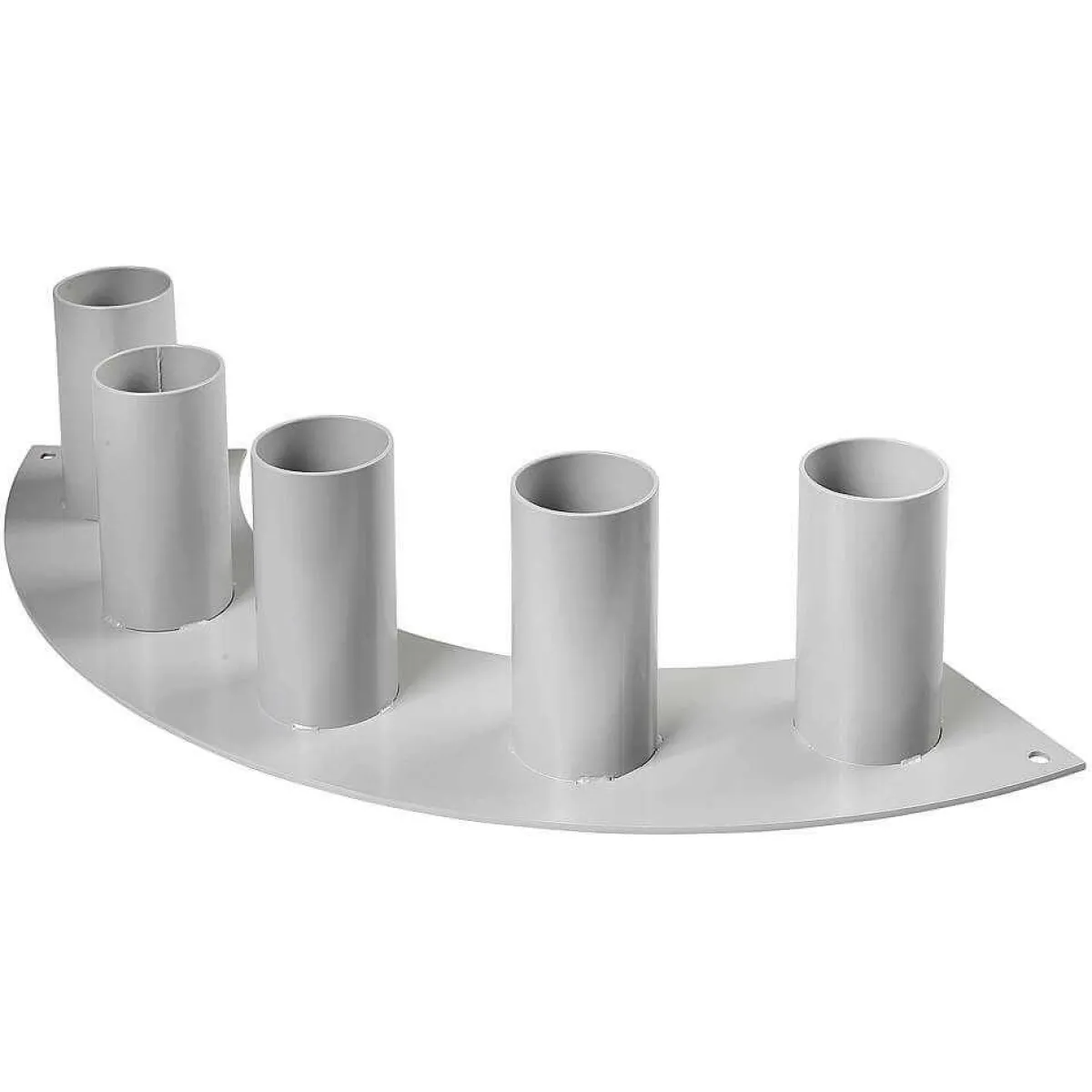 Discount DecoWoerner Metallständer 5 Aufnahmen, 15 Cm Hoch, Grau, Geschwungen silber