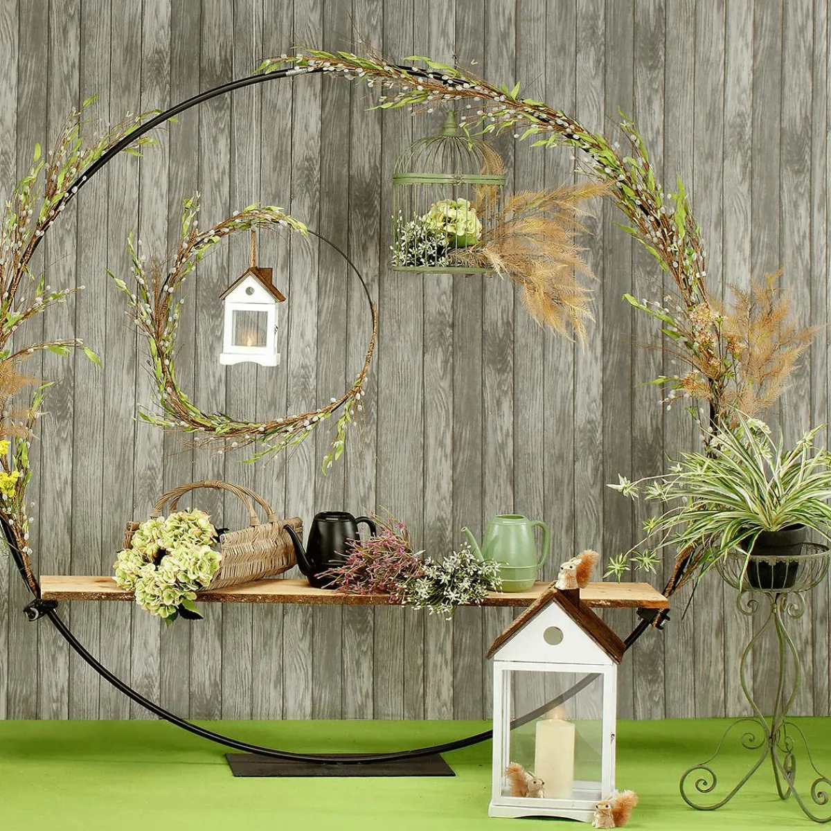 Discount DecoWoerner Metallständer "Vintage" 71 Cm Hoch grün