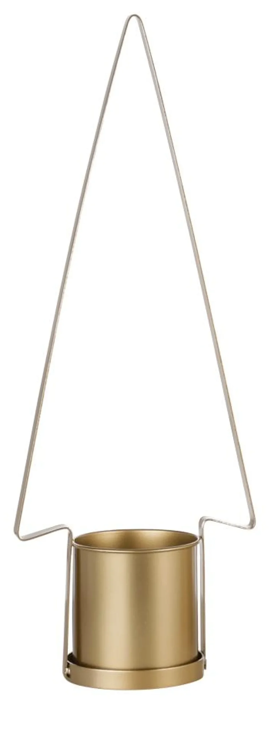 DecoWoerner Metalltannen-Aufsteller Mit Blumentopf, 67 Cm gold