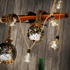 New DecoWoerner Micro-LED Kugel Mit Batterie, 20 Cm Ø schwarz