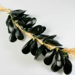 DecoWoerner Miesmuschel Zopf Lebensmittel-Attrappe 35 Cm schwarz