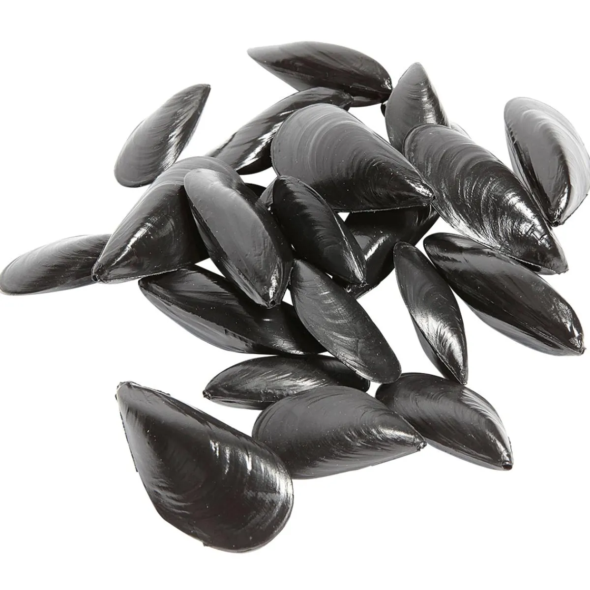 Clearance DecoWoerner Miesmuscheln Lebensmittel-Attrappen, 24 Stück schwarz
