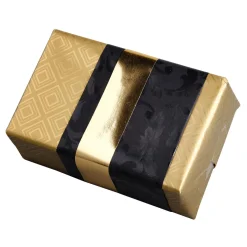 Sale DecoWoerner Nachhaltiges, enes Geschenkpapier Mit Glänzendem Geometrischen Muster – 50 M Geschenkpapier-Rolle gold