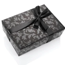 Online DecoWoerner Nachhaltiges, es Geschenkpapier Mit Glänzendem Rankenmuster – 50 M Geschenkpapier-Rolle schwarz