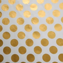 Sale DecoWoerner Nachhaltiges, Weißes Geschenkpapier Mit enen Punkten – 50 M Geschenkpapier-Rolle gold