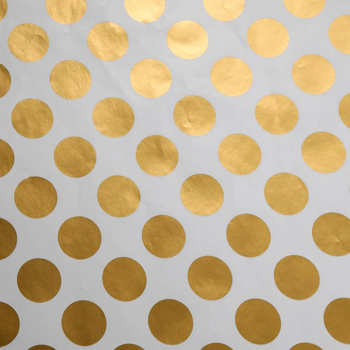 Sale DecoWoerner Nachhaltiges, Weißes Geschenkpapier Mit enen Punkten – 50 M Geschenkpapier-Rolle gold
