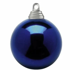 Best DecoWoerner Nachte, Glänzende Weihnachtskugeln Aus Schwer Entflammbarem Kunststoff, 6 Cm Ø – 24 Stück blau