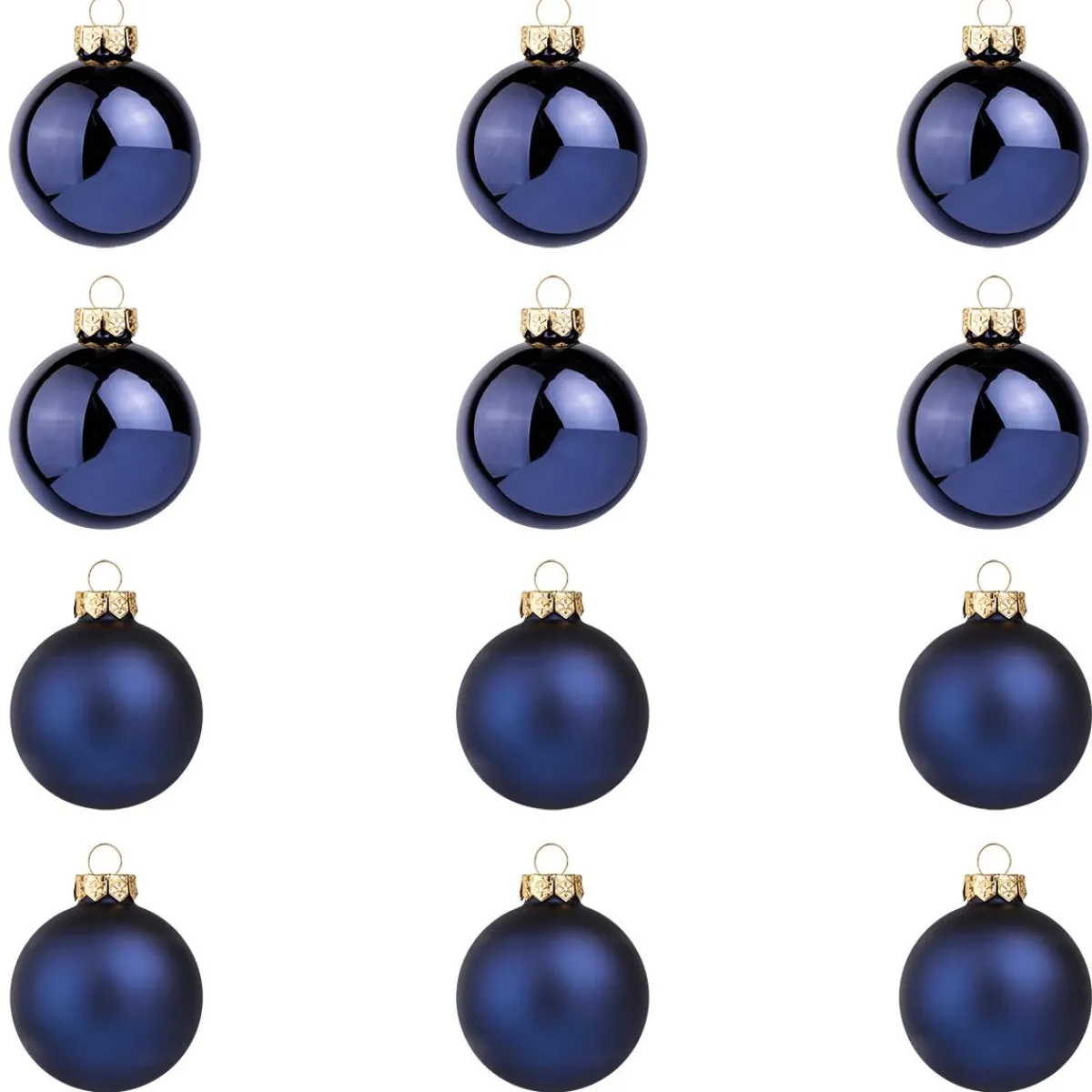New DecoWoerner Nachte Weihnachtskugeln Aus Glas 8 Cm Ø – 12 Stück blau
