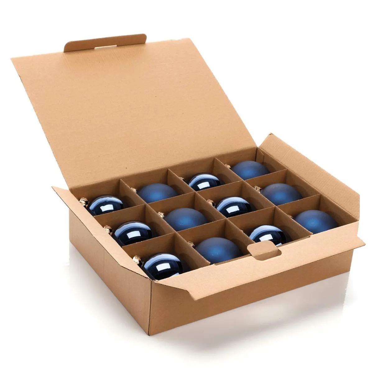 New DecoWoerner Nachte Weihnachtskugeln Aus Glas 8 Cm Ø – 12 Stück blau