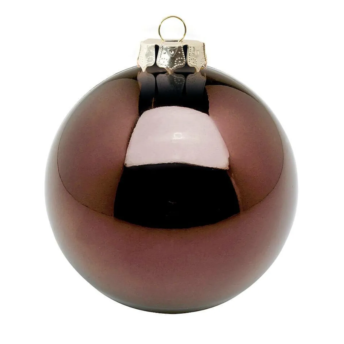 Best DecoWoerner Nahtlose Weihnachtskugel Aus Kunststoff, Pack á 4 Stück braun