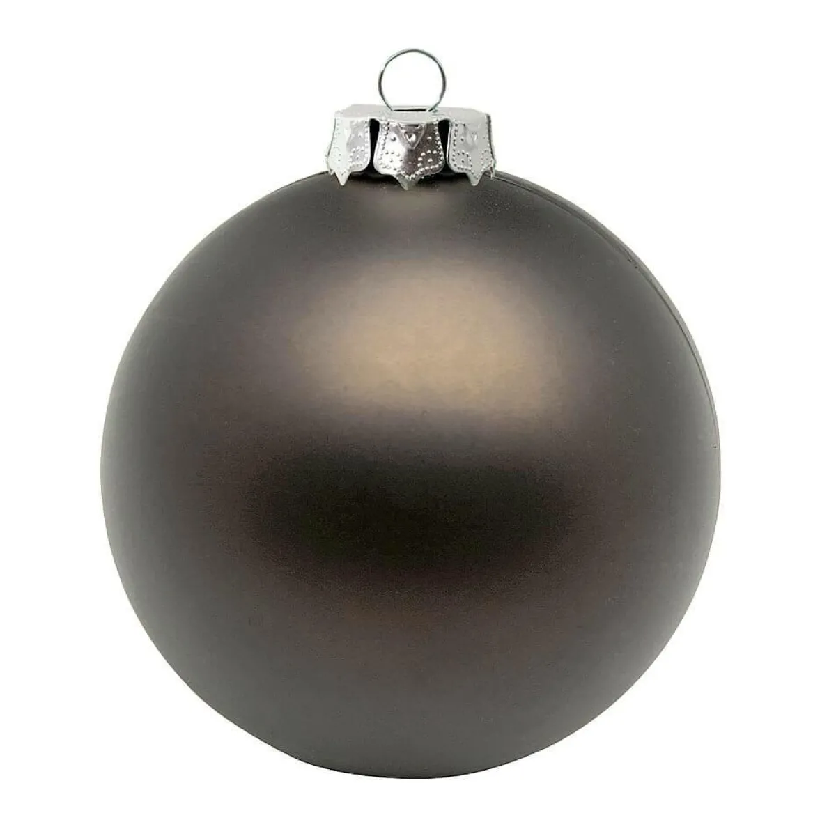 DecoWoerner Nahtlose Weihnachtskugeln Aus Kunststoff, Matt Ø 10 Cm braun