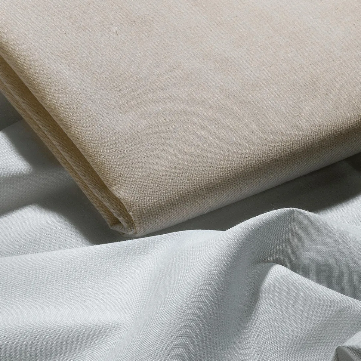 Discount DecoWoerner Nessel Baumwoll Stoff 160 Cm Breit Beige
