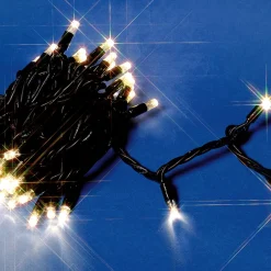 Hot DecoWoerner Niedervoltlichterkette Schwarz 10m IP44 100LED Warm Weiß
