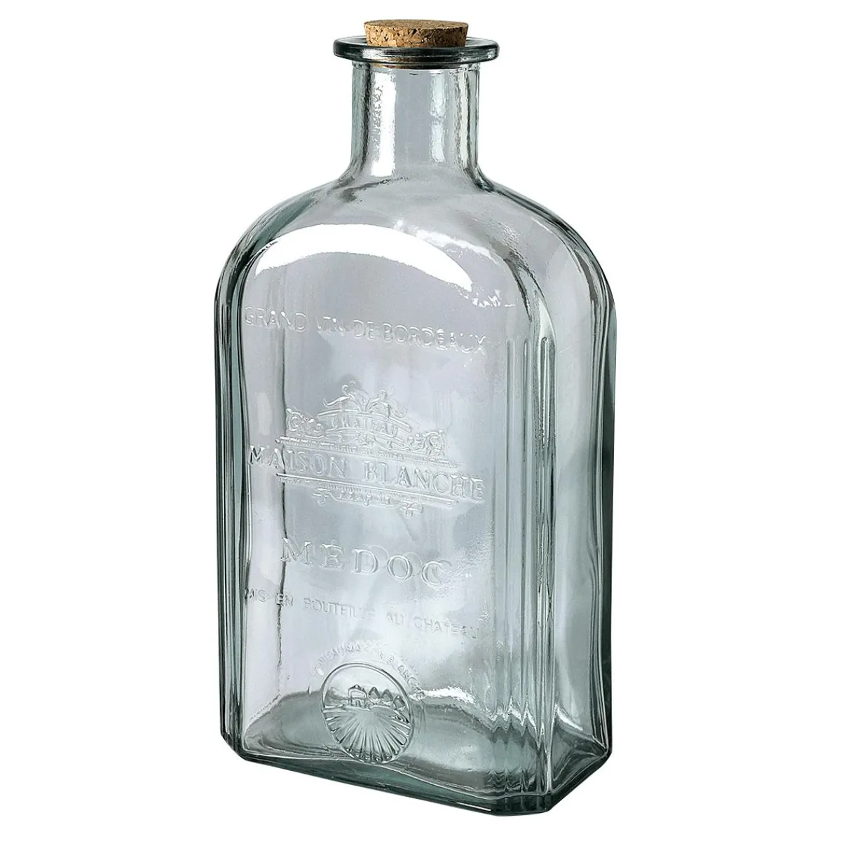 Online DecoWoerner Nostalgische XXL Deko-Glasflasche 4,6 L, 39 Cm blau