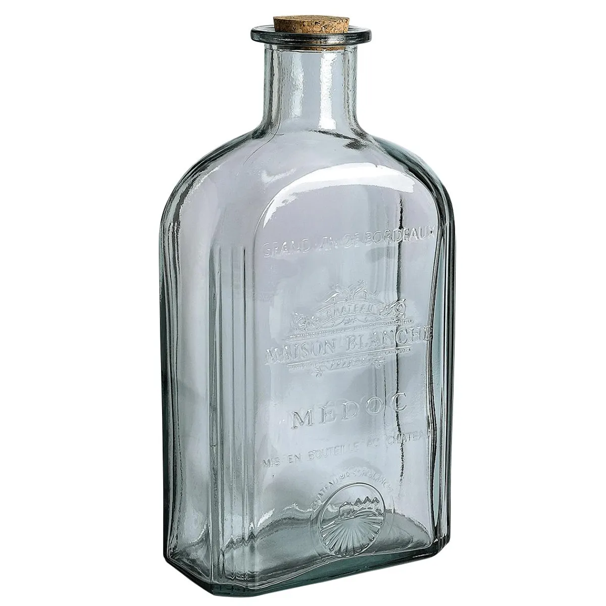 Online DecoWoerner Nostalgische XXL Deko-Glasflasche 4,6 L, 39 Cm blau