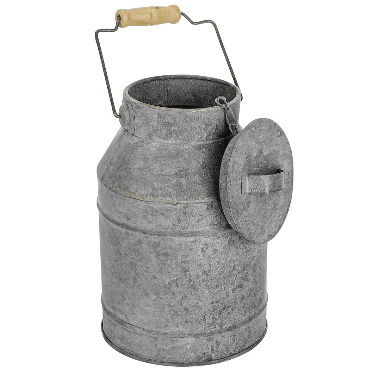 Discount DecoWoerner Nostalgische Zink-Milchkanne 9 X 22 Cm silber