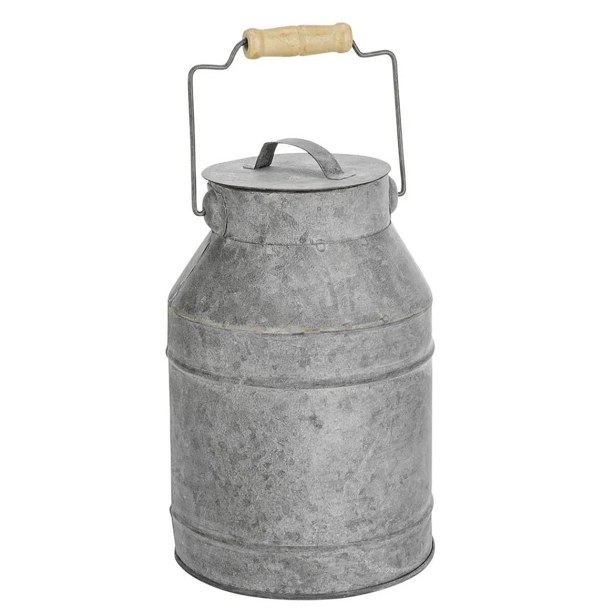 Discount DecoWoerner Nostalgische Zink-Milchkanne 9 X 22 Cm silber