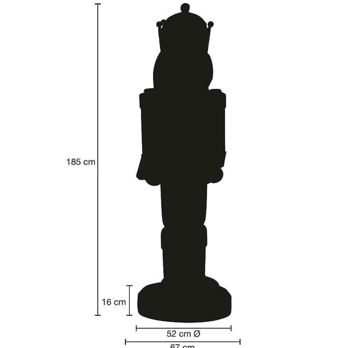 Online DecoWoerner Nussknacker König 185 Cm rot