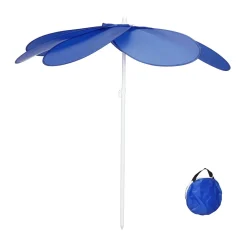 Outlet DecoWoerner Nylon-Sonnenschirm 210 Cm Ø blau