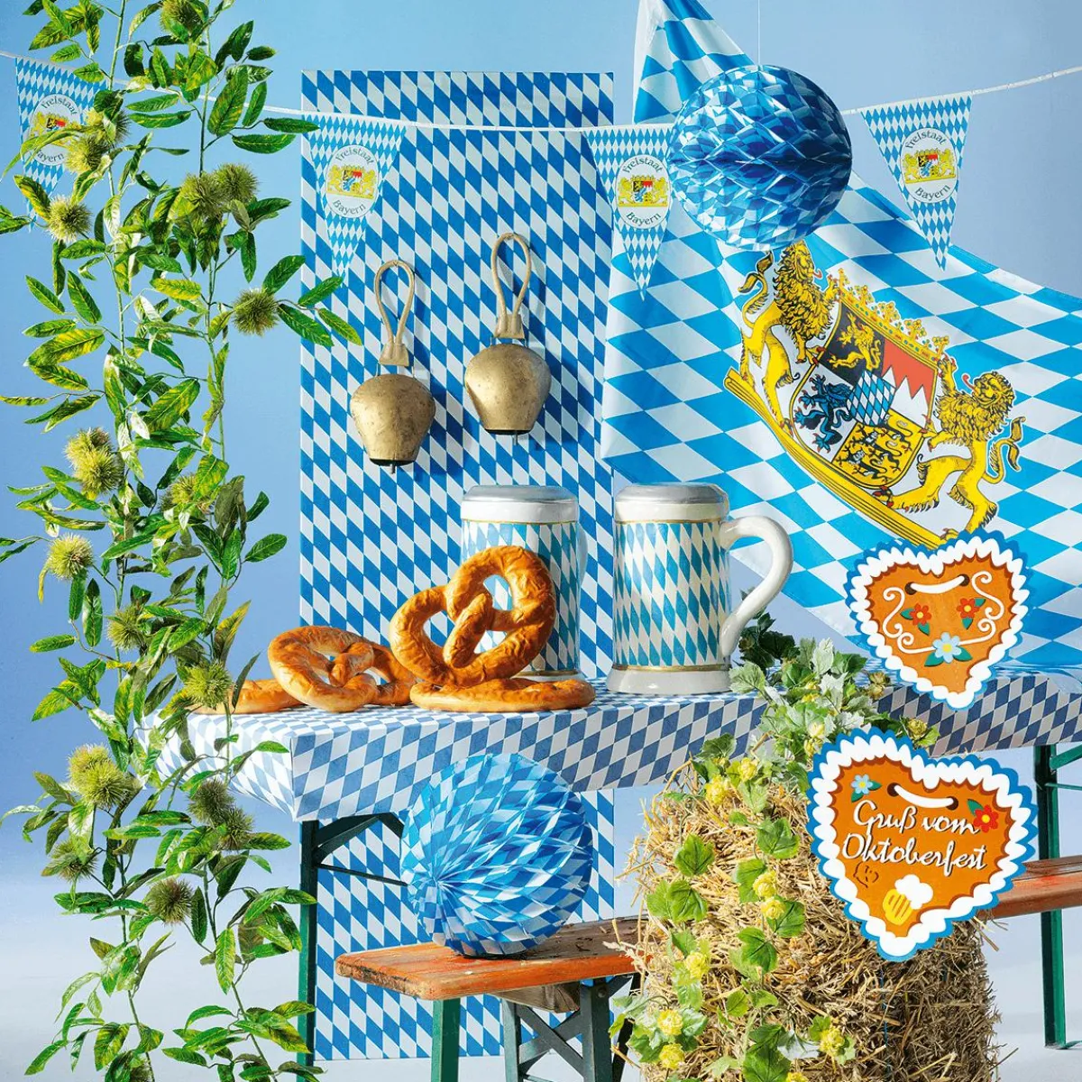 DecoWoerner Oktoberfest-Deko Brezel Attrappe braun
