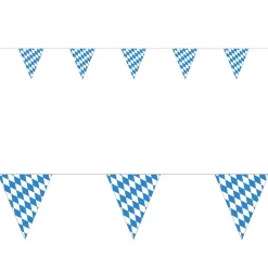 Outlet DecoWoerner Oktoberfestdeko Wimpelkette BAYERN 4 M blau