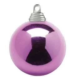 DecoWoerner Orchidee, Glänzende Weihnachtskugeln Aus Schwer Entflammbarem Kunststoff, 6 Cm Ø – 24 Stück violett