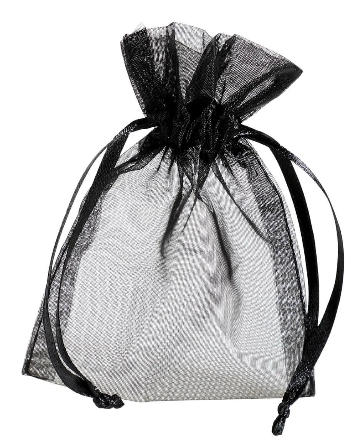 Outlet DecoWoerner Organzasäckchen 10 Cm, 50 Stück, schwarz