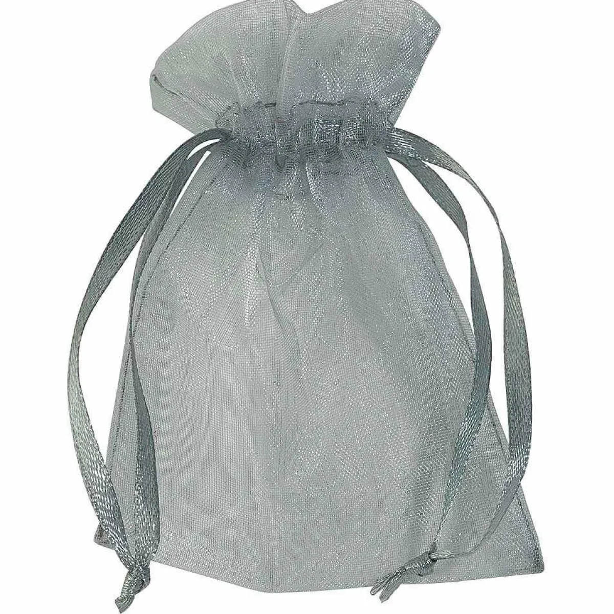 Discount DecoWoerner Organzasäckchen 10 Cm, 50 Stück, silber