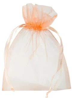 DecoWoerner Organzasäckchen 18 Cm, 50 Stück, Apricot orange