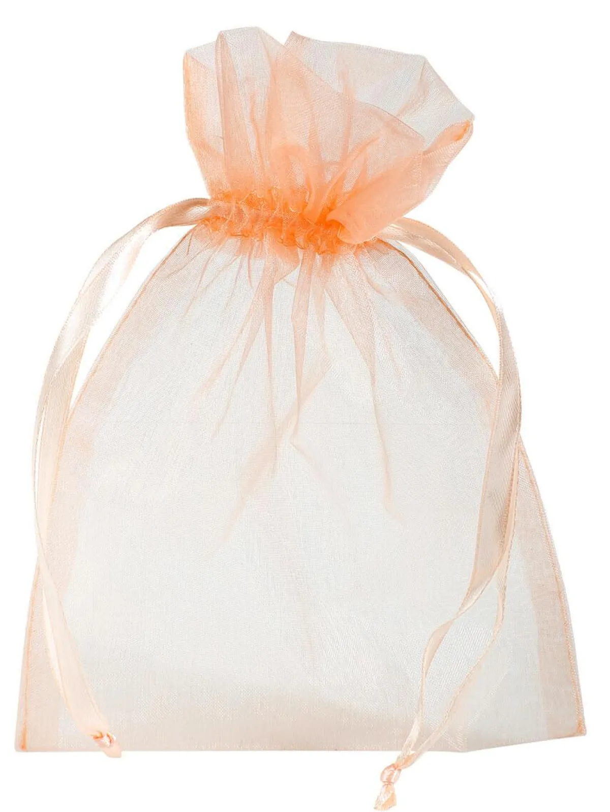 DecoWoerner Organzasäckchen 18 Cm, 50 Stück, Apricot orange