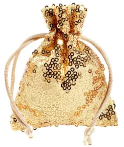 Online DecoWoerner Organzasäckchen Pailletten 10 Cm, 10 Stück, gold