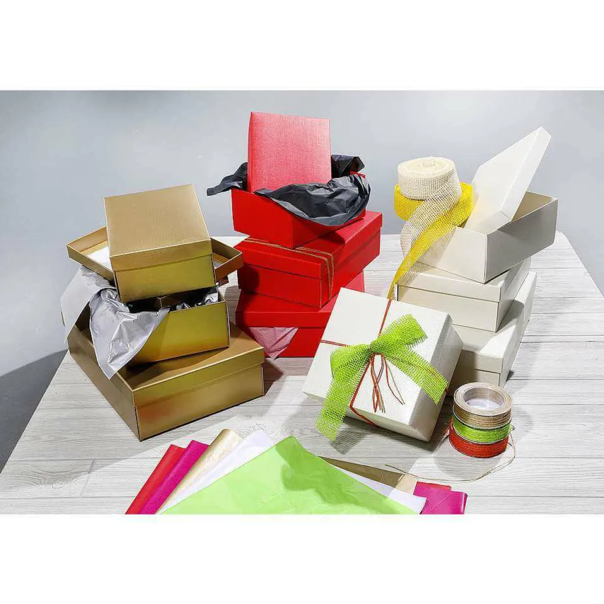 Best DecoWoerner Paketset Rechteckig, , 10-teilig rot