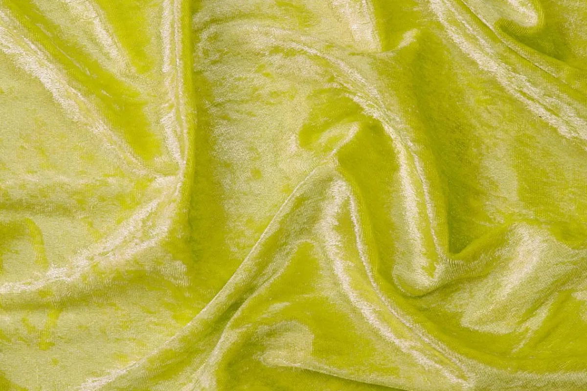 DecoWoerner Pannesamt 150 Cm Breit, Limetten grün