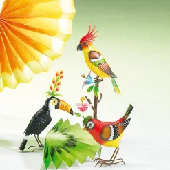 New DecoWoerner Papierfächer Fruchtmotiv Kiwi, 80 Cm Breit grün