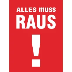 Hot DecoWoerner Papierposter "Alles Muss Raus" A1 mehrfarbig