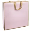 New DecoWoerner Papiertasche "Metallic" 37 X 42 X13 Cm & Gold 10 Stück rosa