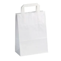 Outlet DecoWoerner Papiertragetasche, , 20 X 28 + 10 Cm 250 Stück weiß