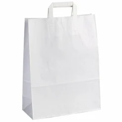 DecoWoerner Papiertragetasche, , 22 X 36 + 10 Cm 250 Stück weiß