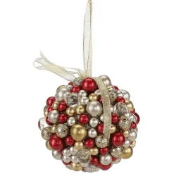 Online DecoWoerner Perlenkugel Christbaumkugel 11 Cm Ø rot