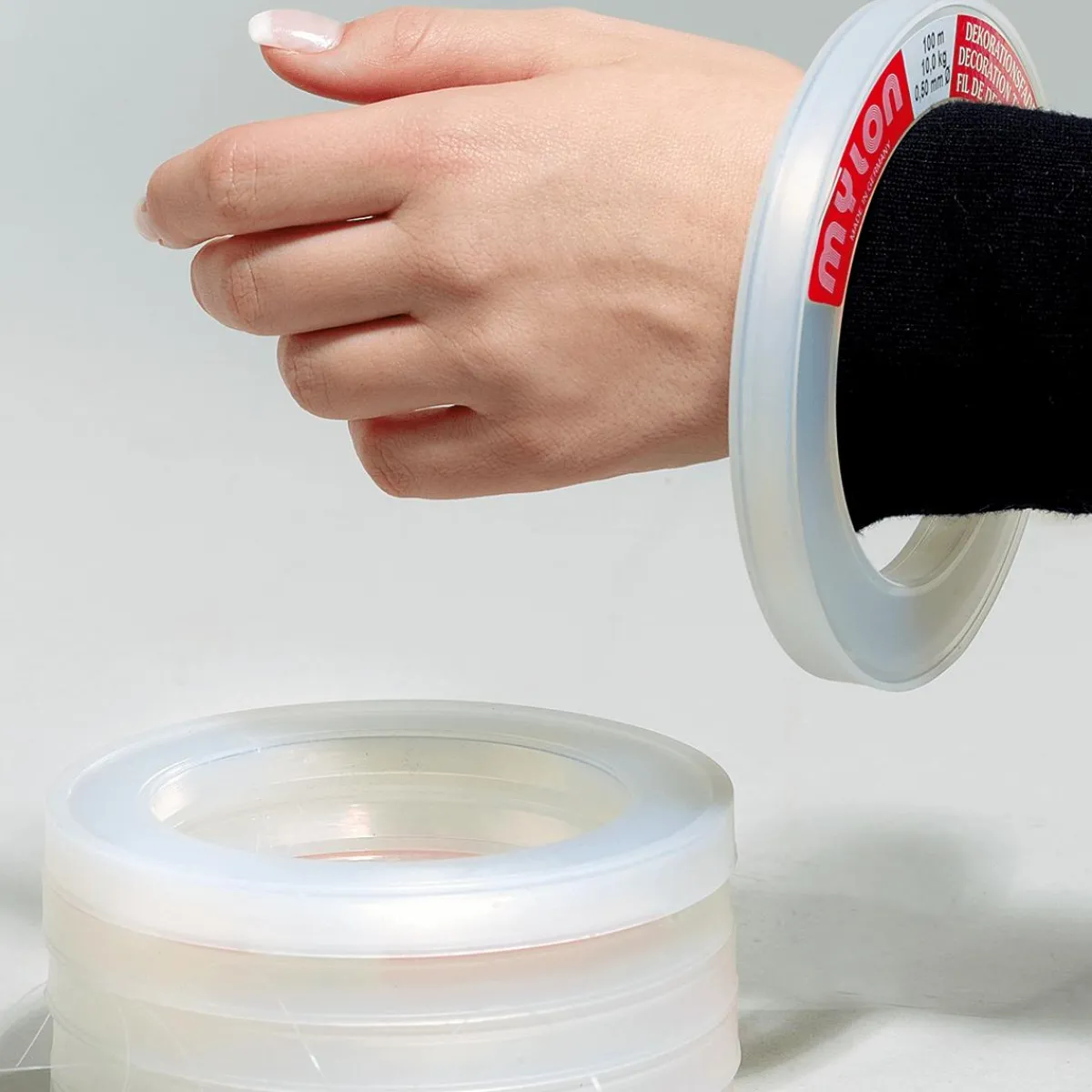 Best DecoWoerner Perlonfaden 200 M, 1 Kg Reißkraft transparent