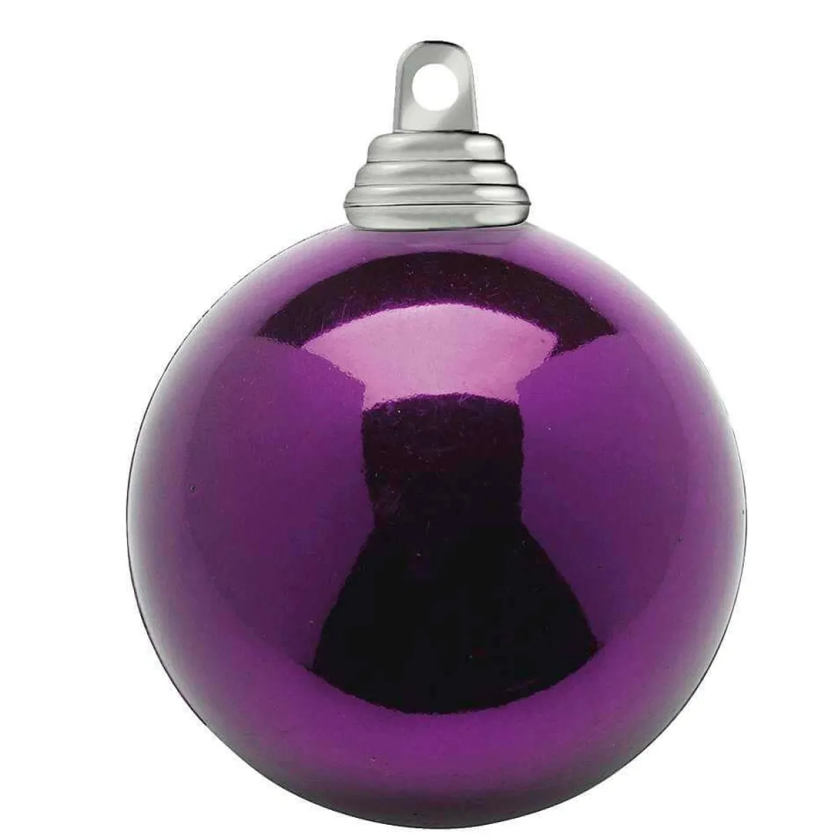 New DecoWoerner Pflaume, Glänzende Weihnachtskugeln Aus Schwer Entflammbarem Kunststoff, 6 Cm Ø – 24 Stück violett