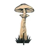 DecoWoerner Pilz Aufsteller Natur / Schwarz 20 X 39 Cm