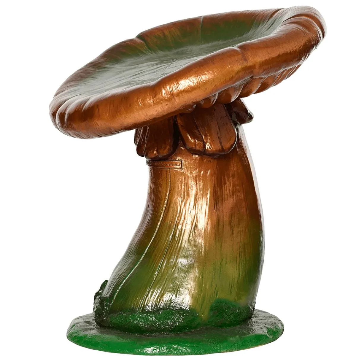 Hot DecoWoerner Pilz Hocker Fiberglas-Skulptur 54 Cm Grüngold mehrfarbig