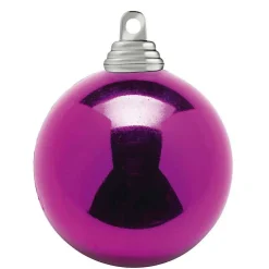 Clearance DecoWoerner Pinke, Glänzende Weihnachtskugeln Aus Schwer Entflammbarem Kunststoff, 6 Cm Ø – 24 Stück rosa