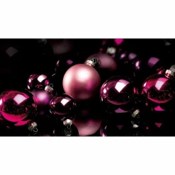 Clearance DecoWoerner Pinke, Glänzende Weihnachtskugeln Aus Schwer Entflammbarem Kunststoff, 6 Cm Ø – 24 Stück rosa